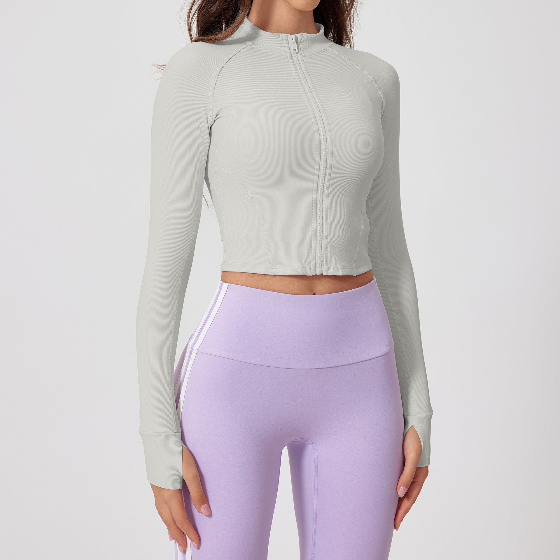 Yoga Clothes Women's Zipper Nude Feel