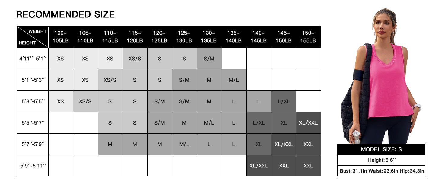 Women's Workout Tank Tops Loose Fit Summer Sleeveless Yoga Gym Shirts With Side Slits