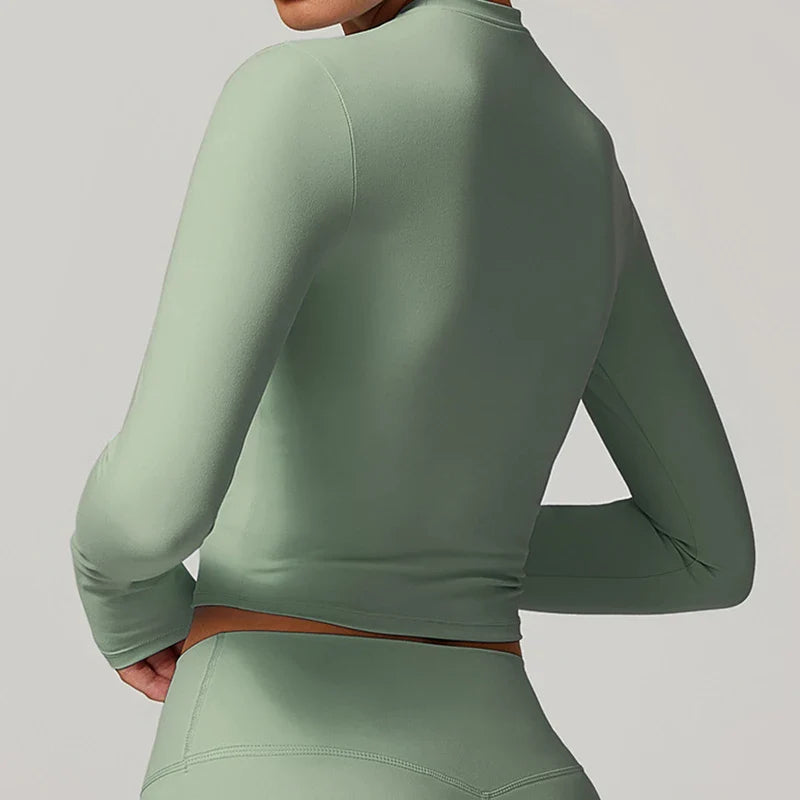 Long Sleeve Yoga Top  Casual Running T-shirt Gym