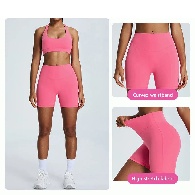 Woman Yoga High Waist Gym Shorts