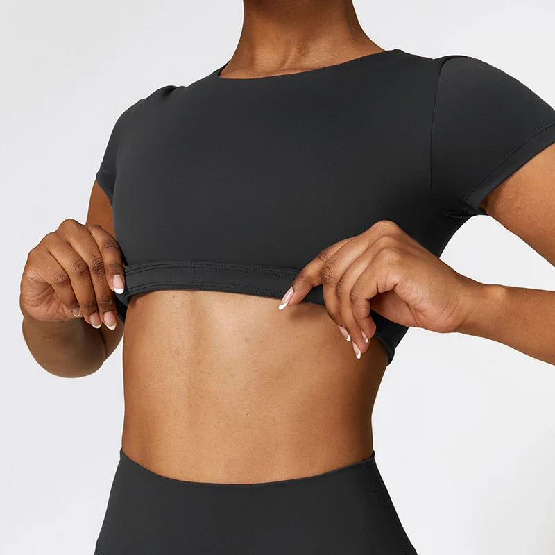 Female Fitness Yoga Crop Tops