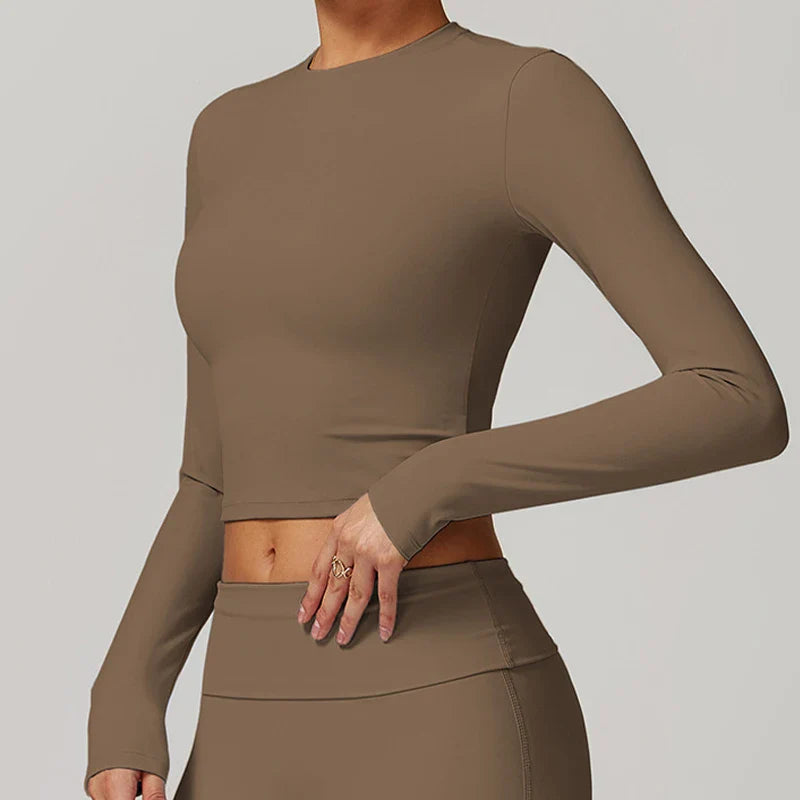 Long Sleeve Yoga Top  Casual Running T-shirt Gym