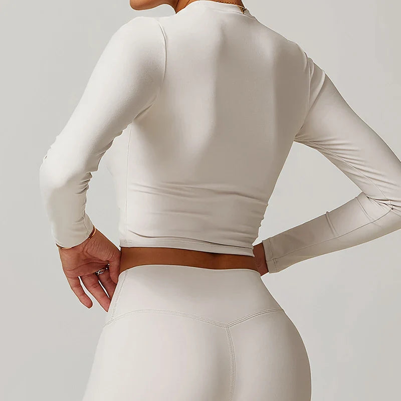 Long Sleeve Yoga Top  Casual Running T-shirt Gym