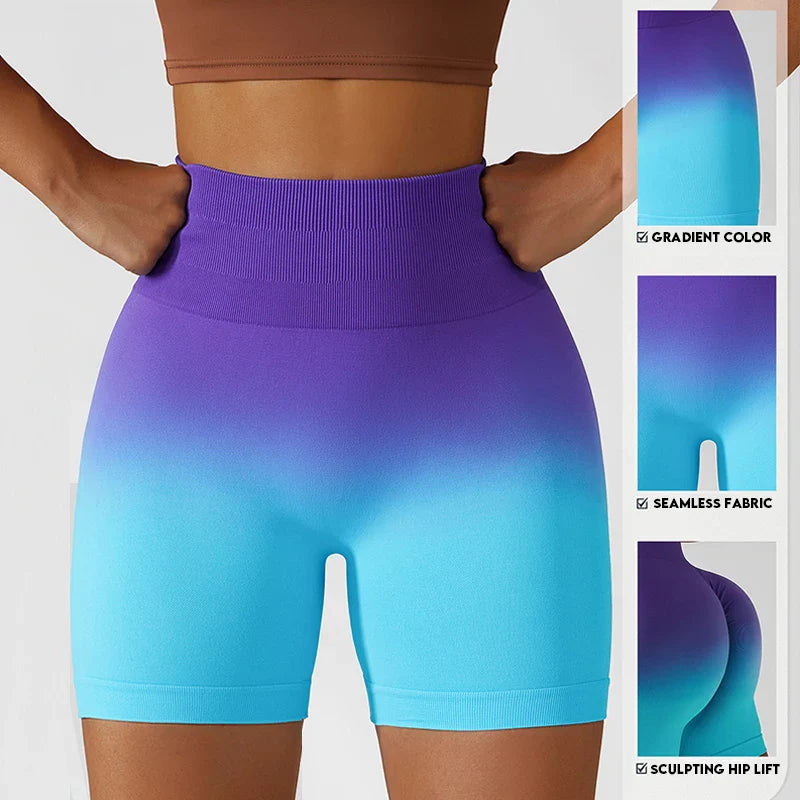 Summer Seamless High Waist Yoga Shorts