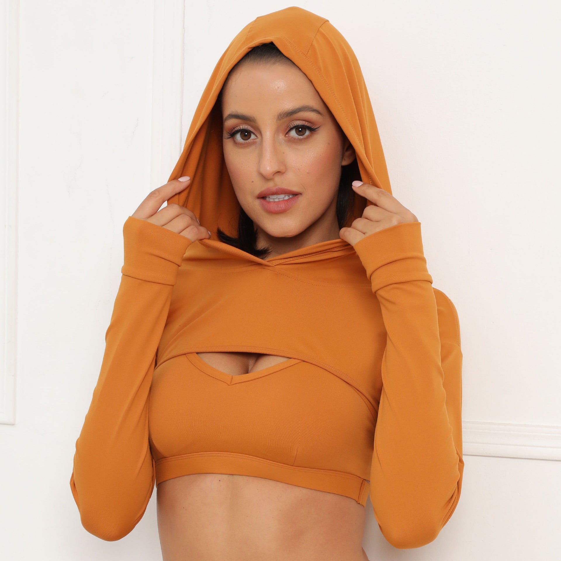 Long Sleeve Hooded Yoga Top